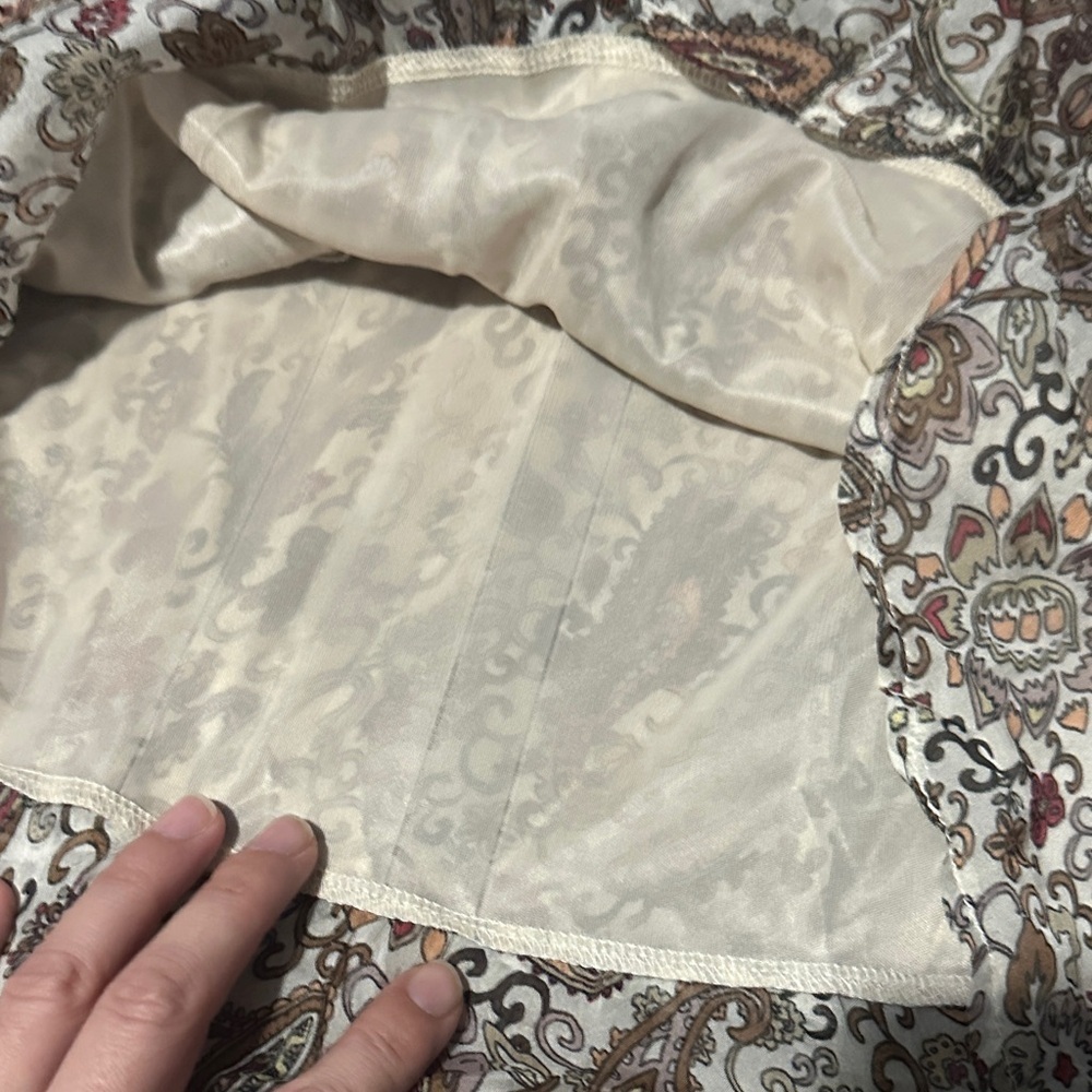 Silk Paisley Ruffle Dress - Picture 3 of 5